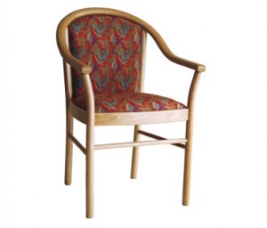 Manuela Arm Chair C043. Beech Natural 4 Leg Frame With Arms. Any Fabric Colour